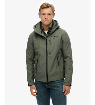 Superdry Giacca da trekking softshell con cappuccio verde