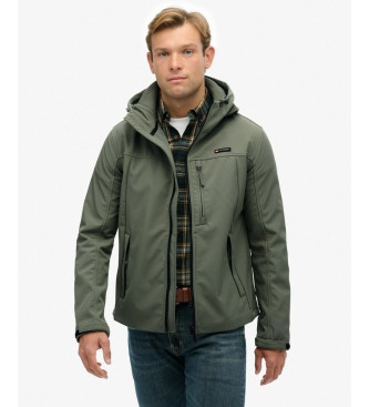 Superdry Giacca da trekking softshell con cappuccio verde