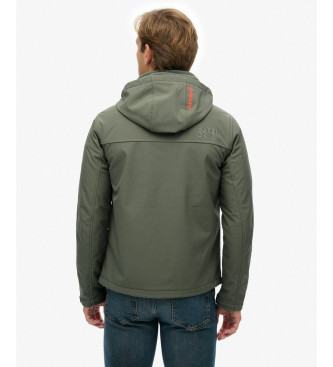 Superdry Giacca da trekking softshell con cappuccio verde