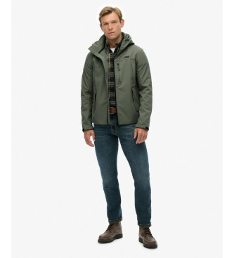 Superdry Giacca da trekking softshell con cappuccio verde