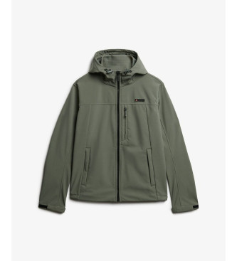Superdry Giacca da trekking softshell con cappuccio verde