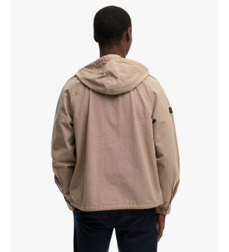 Superdry Jakke i vasket twill taupe