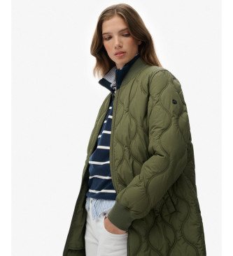 Superdry Casaco comprido acolchoado verde