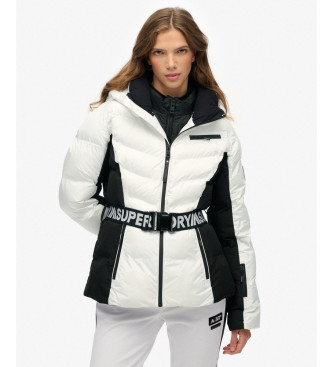 Superdry Kurtka narciarska z paskiem Luxe biała
