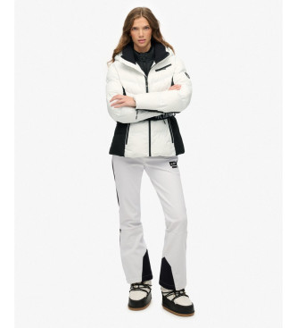 Superdry Kurtka narciarska z paskiem Luxe biała