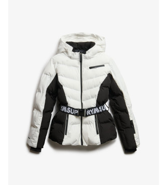 Superdry Kurtka narciarska z paskiem Luxe biała