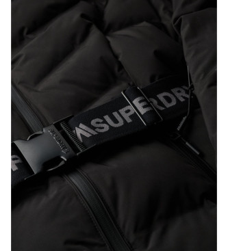 Superdry Luxe geriemde Ski jas zwart