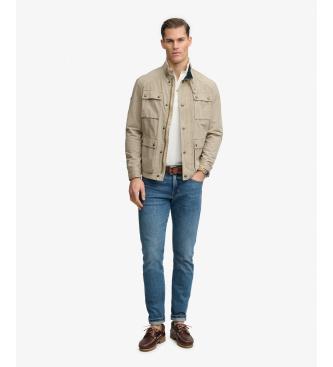 Superdry Casaco Merchant Ripstop Racer taupe
