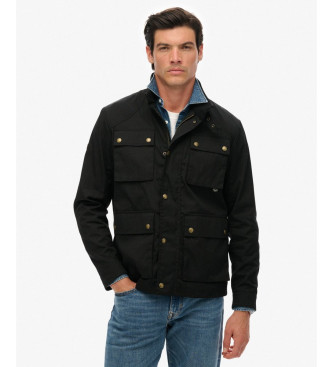 Superdry Merchant Wax Racer Jacket zwart