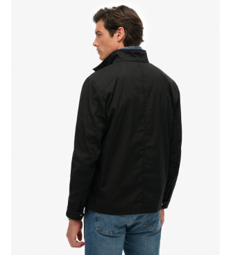 Superdry Merchant Wax Racer Jacket zwart