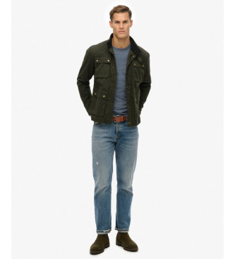 Superdry Giacca da corsa in cera Green Merchant