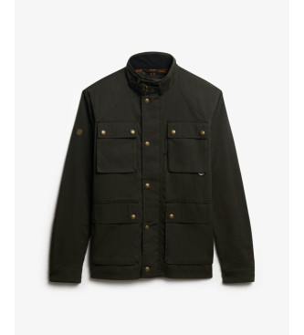 Superdry Giacca da corsa in cera Green Merchant