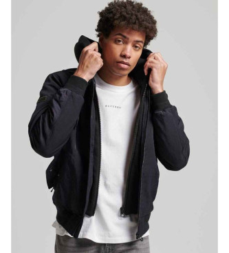 Superdry Military jacket with hood Ma1 black