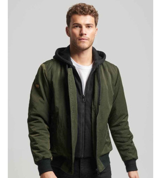 Superdry Military jacket with hood Ma1 green