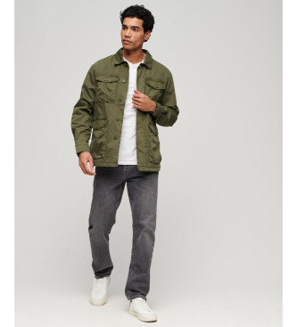 Superdry Lightweight Military Embroidered Jacket M65 green