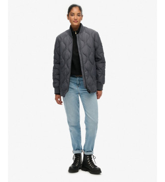 Superdry Jacke Kurz Steppfutter grau