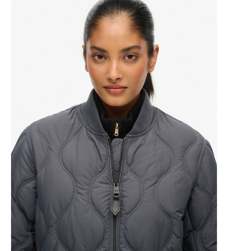 Superdry Jacke Kurz Steppfutter grau