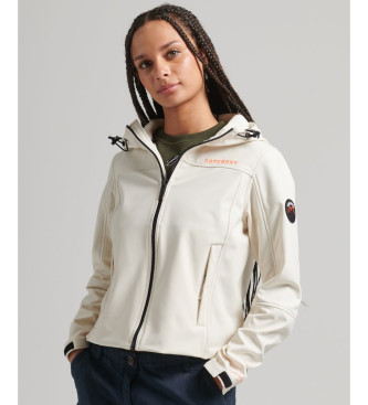 Superdry Chaqueta softshell con capucha CODE Trekker blanco