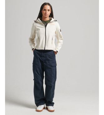 Superdry Chaqueta softshell con capucha CODE Trekker blanco