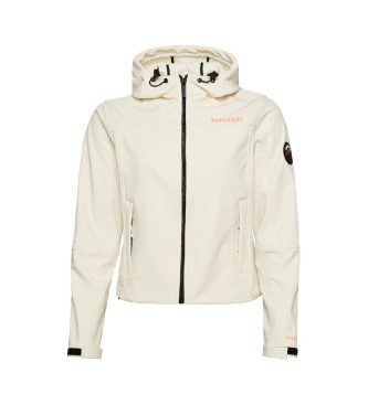 Superdry Chaqueta softshell con capucha CODE Trekker blanco