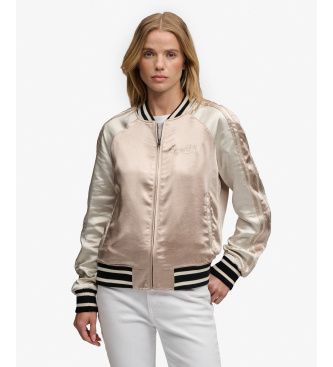 Superdry Suikajan broderet jakke taupe