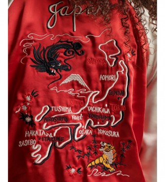 Superdry Vintage jasje met rood Sukajan borduurwerk