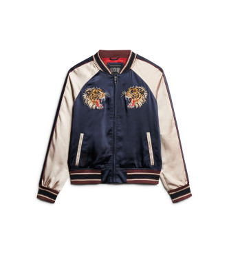 Superdry Vintage jakna z mornarsko vezenino Sukajan
