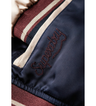Superdry Casaco vintage com bordado Sukajan azul-marinho