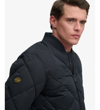 Superdry Marineblaue Steppjacke Diamond Quilt