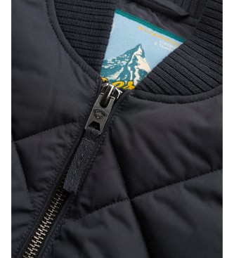 Superdry Marineblaue Steppjacke Diamond Quilt