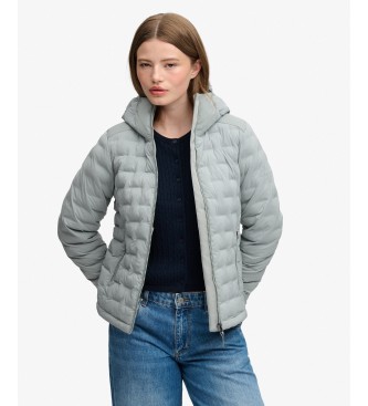 Superdry Chaqueta acolchada Heat Weld Padded gris azulado
