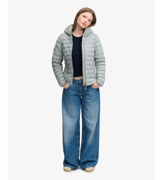 Superdry Chaqueta acolchada Heat Weld Padded gris azulado