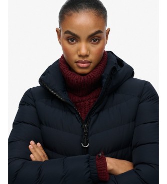 Superdry Fuji Padded Kapuzenjacke, marineblau