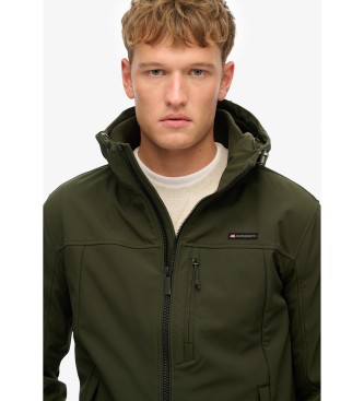 Superdry Hooded jacket in softshell fabric Trekker green