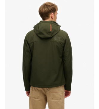 Superdry Hooded jacket in softshell fabric Trekker green