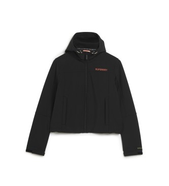 Superdry Trekker softshell hooded jacket black