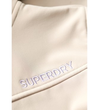 Superdry Giacca in tessuto softshell Trekker beige con cappuccio