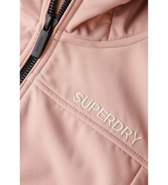 Superdry Veste softshell  capuche Trekker rose