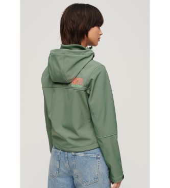 Superdry Chaqueta con capucha de tejido softshell Trekker verde