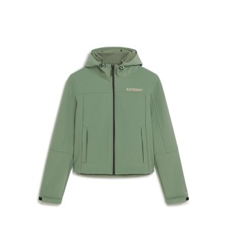 Superdry Hooded jacket in softshell fabric Trekker green