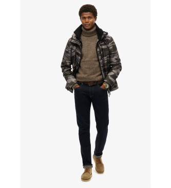 Superdry Kurtka wiatrówka z kapturem Mountain szara