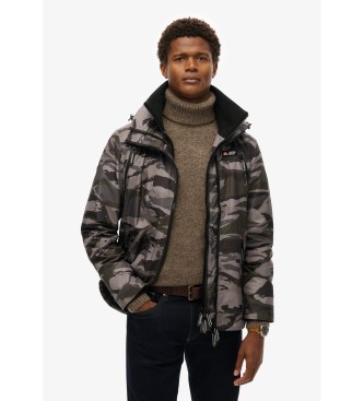 Superdry Kurtka wiatrówka z kapturem Mountain szara
