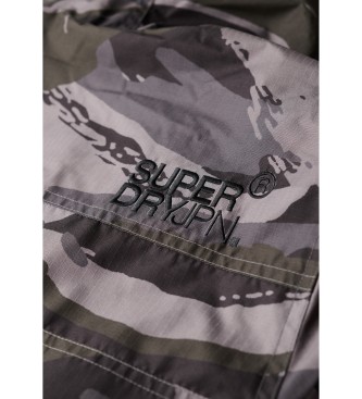 Superdry Kurtka wiatrówka z kapturem Mountain szara