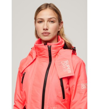 Superdry Kurtka przeciwwiatrowa Mountain z kapturem ró?owa