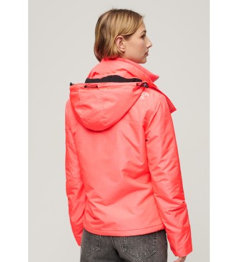 Superdry Kurtka przeciwwiatrowa Mountain z kapturem ró?owa