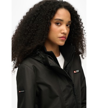 Superdry Chaqueta cortavientos con capucha Mountain negro