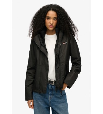 Superdry Chaqueta cortavientos con capucha Mountain negro