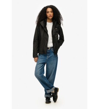 Superdry Chaqueta cortavientos con capucha Mountain negro