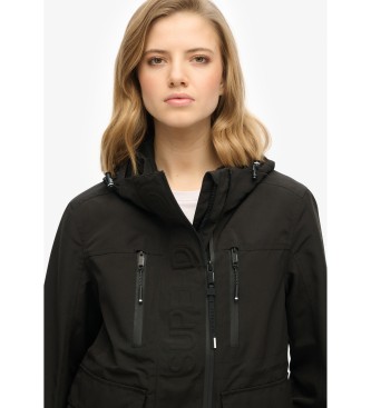 Superdry Chaqueta cortavientos con capucha Ultimate Tech negro