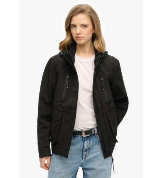 Superdry Chaqueta cortavientos con capucha Ultimate Tech negro